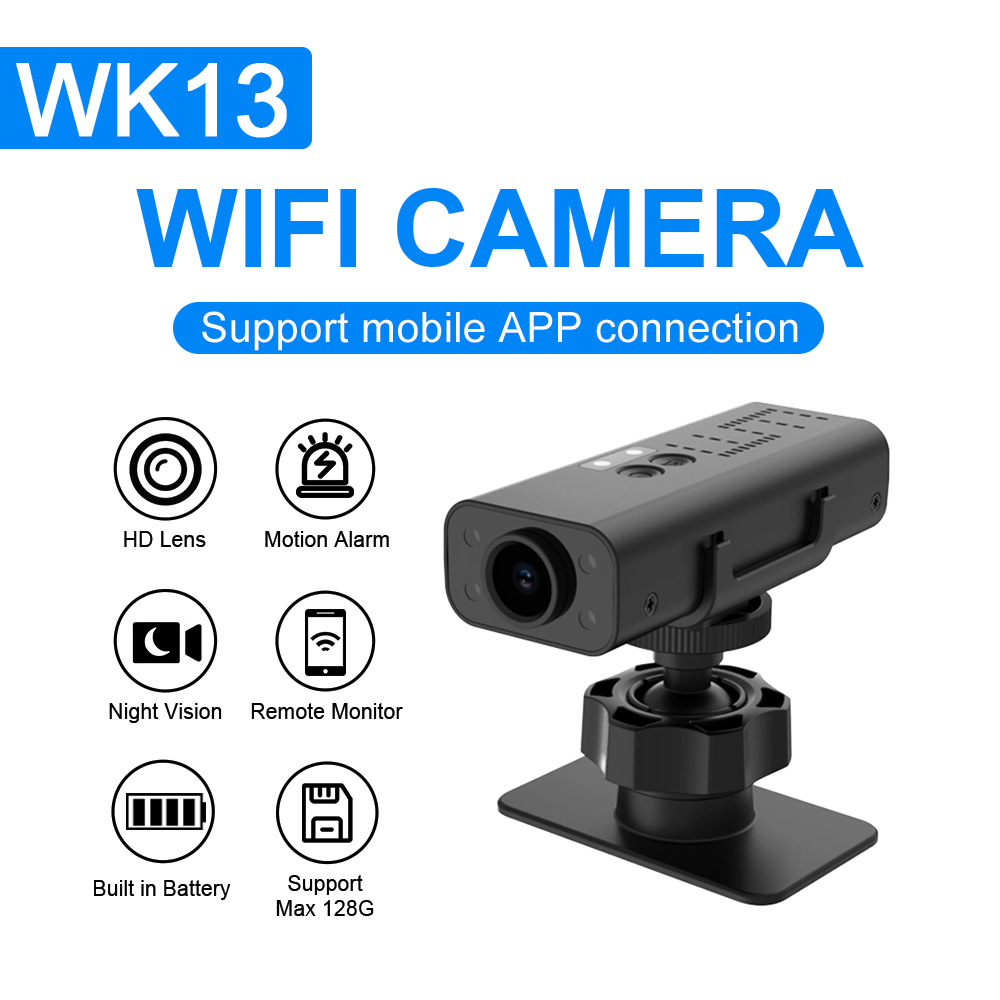 Wk13 Wireless Wifi Network Monitor Camera Mobile Phone Remote Night Vision Smart Home Indoor Security Factory