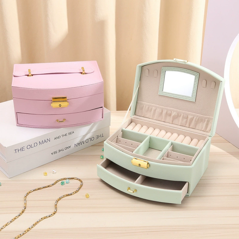 Шкатулка для драгоценностей большой емкости, детский подарок на день рождения для девочек, игрушка, набор аксессуаров для волос, подарочная коробка, маленькая