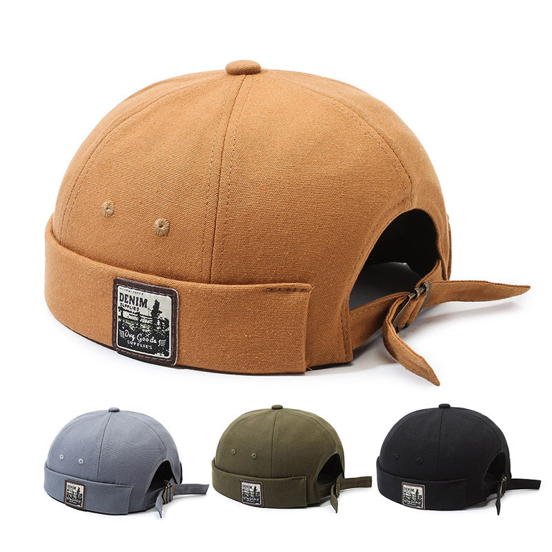 Men's Docker Hat with Brim, Hip-Hop Cap, New Retro Spring and Autumn Men's Hat, Street Style Trendy Hat