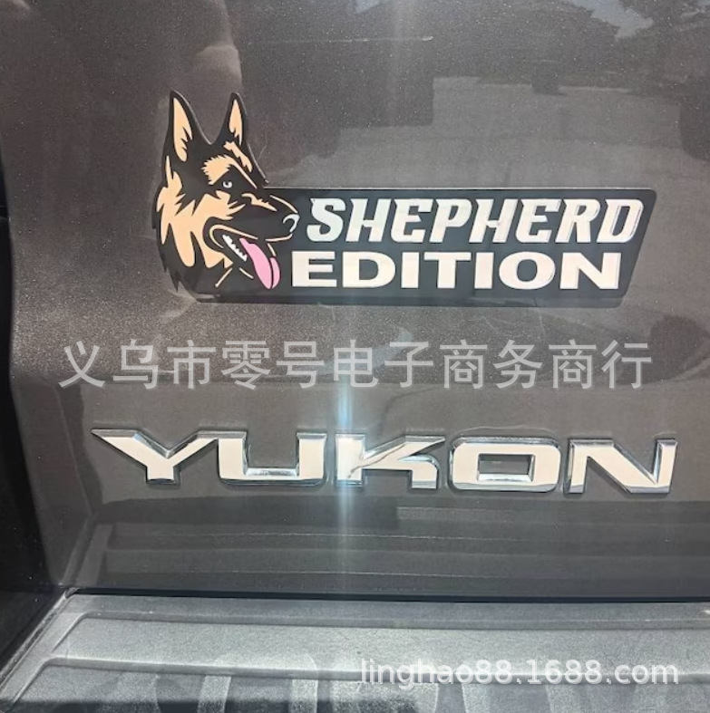 跨境新款德国牧羊犬汽车车标German Shepherd Car Badge 工厂直销