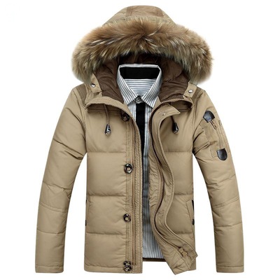 winter men's wear Down Jackets have cash less than that is registered in the accounts Self cultivation thickening Fur collar Hooded fashion Large Down Jackets Teenagers coat