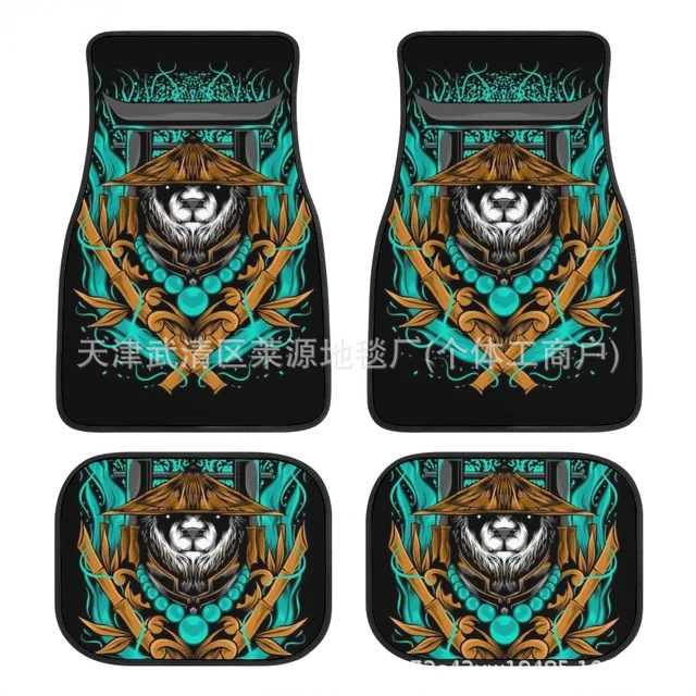Cross-border TEMU new Japanese-style crystal velvet foot mat dirt-resistant wear-resistant easy-to-care car mat four-piece in stock