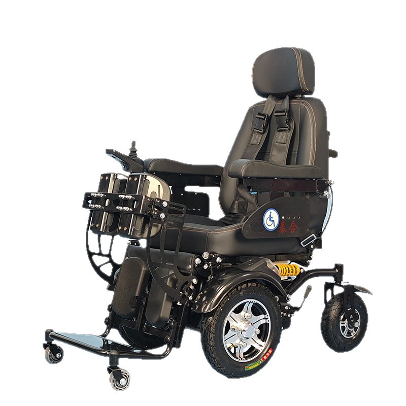 Futuro Q3 para pacientes paraplegicos discapacitados de pie silla de ruedas auto reclinado equipo de ejercicio de rehabilitación de pie silla de ruedas eléctrica