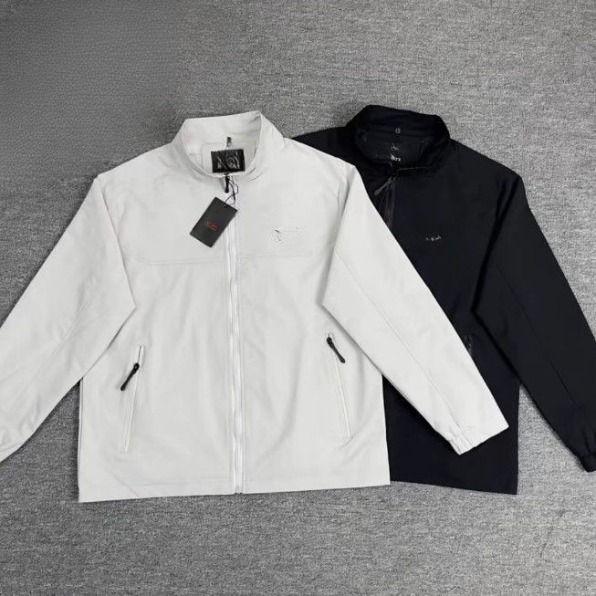 Casual Men's and Women's Windproof and Waterproof Embroidered Jackets Cross-Border Spring and Autumn New Jackets Men's Stand-Up Collar Soft Shell Bird Jackets