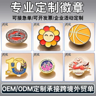 厂家定制金属徽章企业学校校徽班徽订做司徽胸针纪念卡通胸章勋章