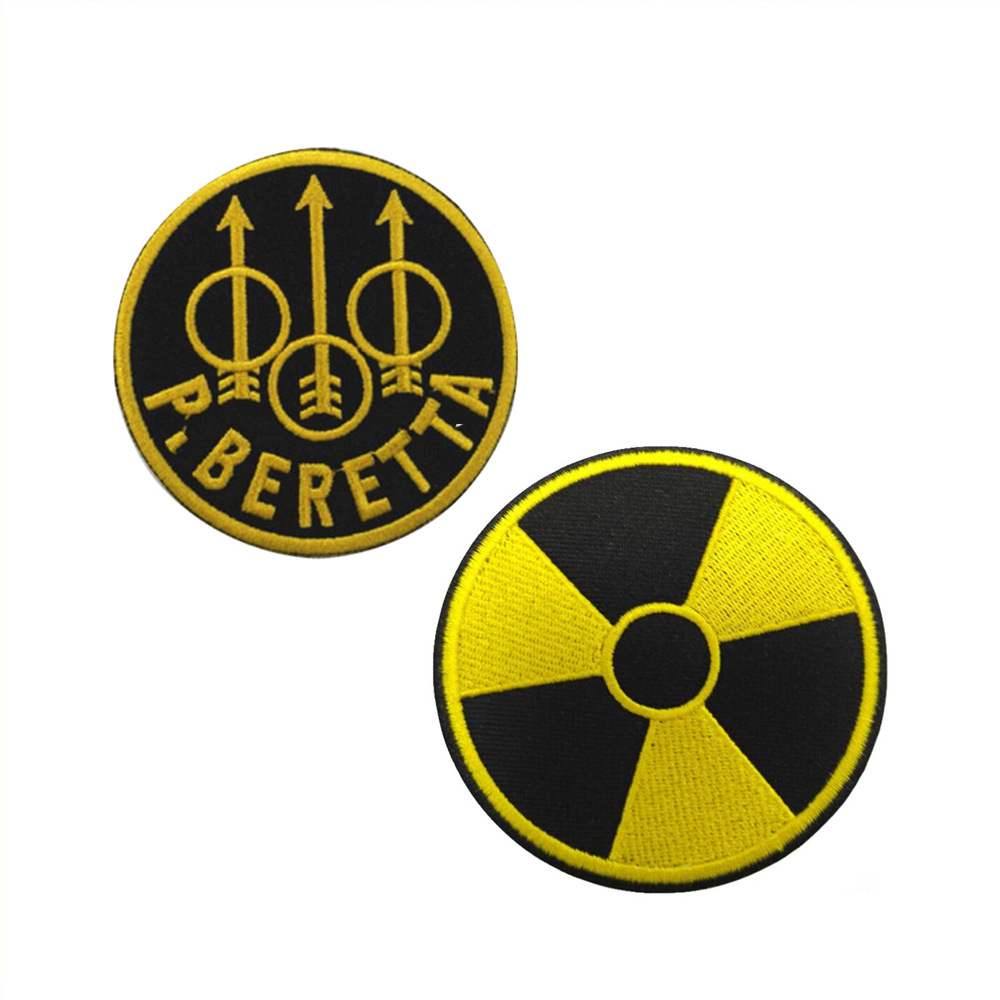 个性圆形刺绣补丁适用于衣服背包鞋帽装饰品背热熔胶可缝烫