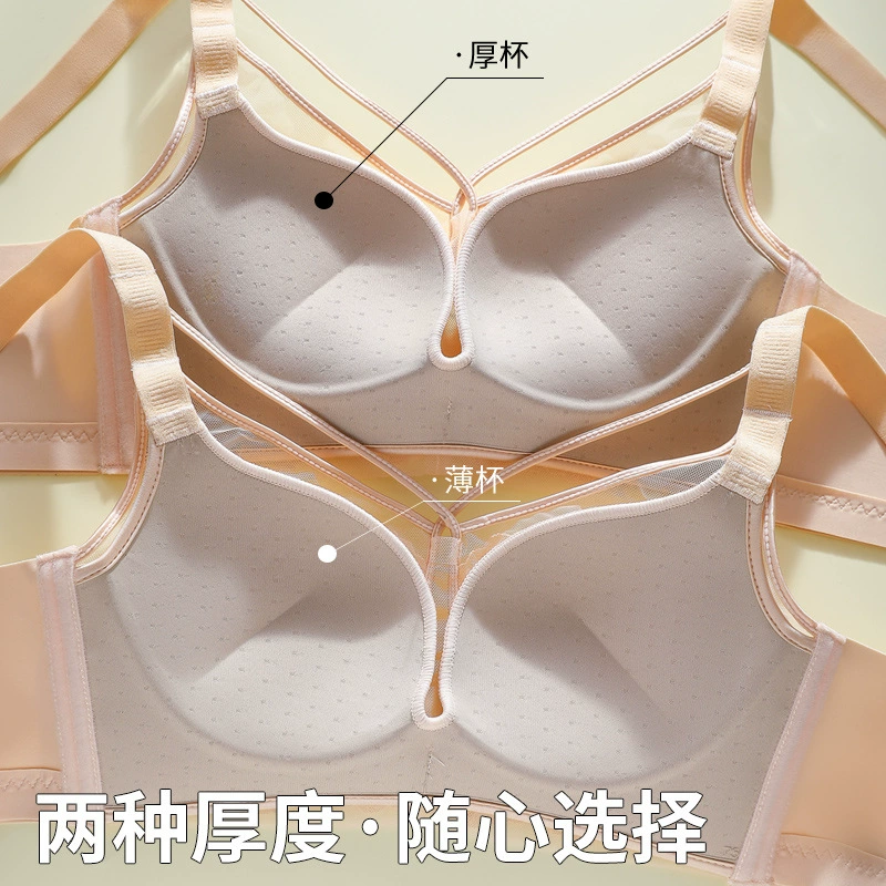 Lace sexy bra top, push up bra, breathable supporting wireless bra, underwear
