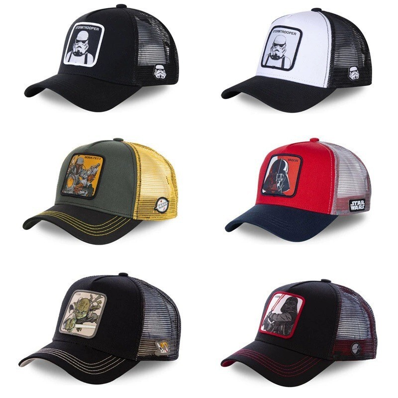 In-Stock Version of Star Wars Mesh Cap Anime Cartoon Mesh Cap Trucker Hat Animal Embroidery Baseball Cap Foreign Trade In-Stock Version of Star Wars Mesh Cap Anime Cartoon Mesh Cap Trucker Hat Animal Embroidery Baseball Cap Foreign Trade