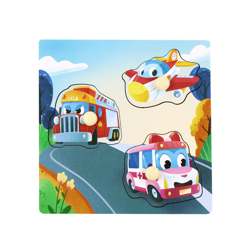 Fábrica directa de bebés y niños pequeños puzzle tridimensional de madera educación temprana puzzle inteligente juguetes de clavo de madera agarrar image 7