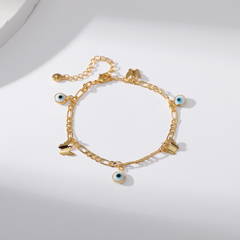 Fashion Devilu0027S Eye Butterfly Copper Plating Bracelets