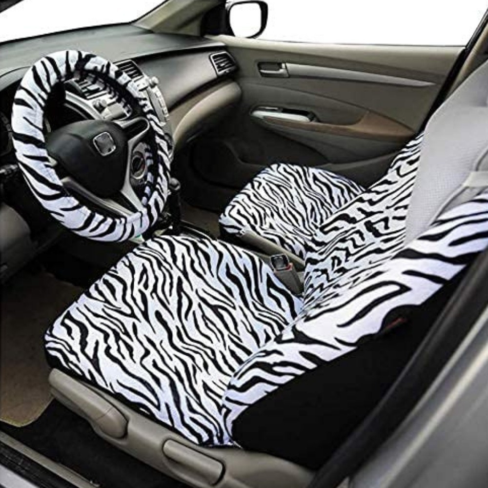 Cubierta de asiento universal del coche engrosada felpa caliente cubierta de la silla cubierta del volante hombro pad Amazon leopardo cubierta de asiento de coche