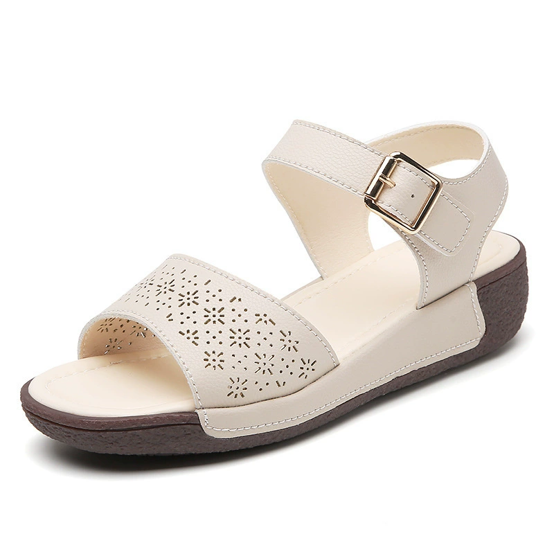 Summer leather comfortable shoes for mother platform, baby rocker, sandals, footwear