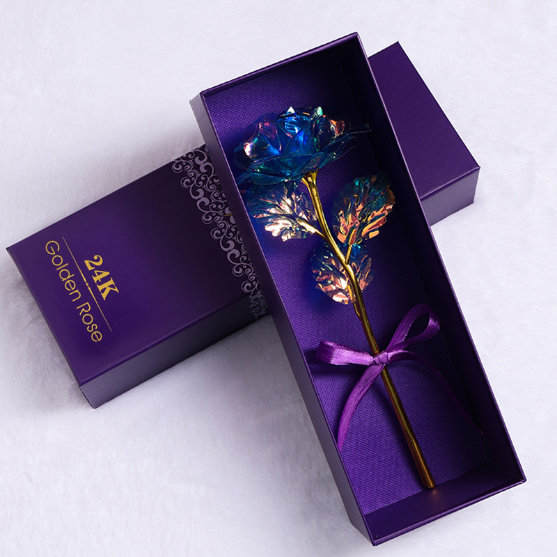 Gold Foil Rose Gift Set With Decorative Design For Any Occasion_voghion.com