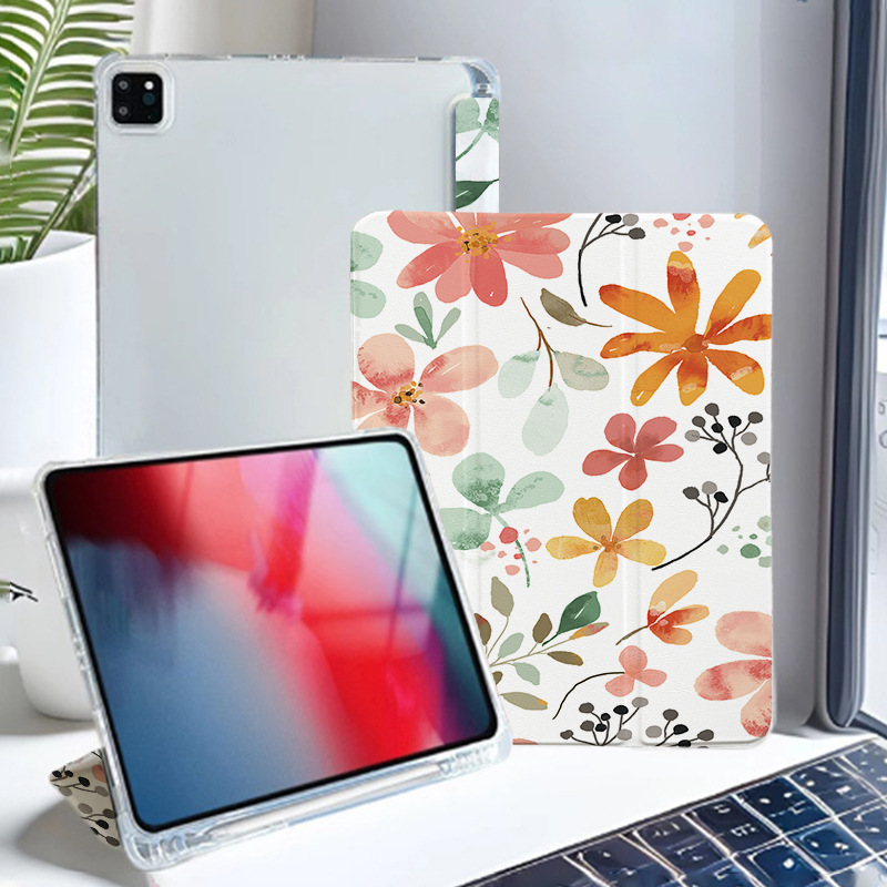 70% off Transparent Frosted Apple iPad Protective Case Anti-Fall Magnetic Small Fresh 10Th Generation Tablet Protective Case with Pen Slot