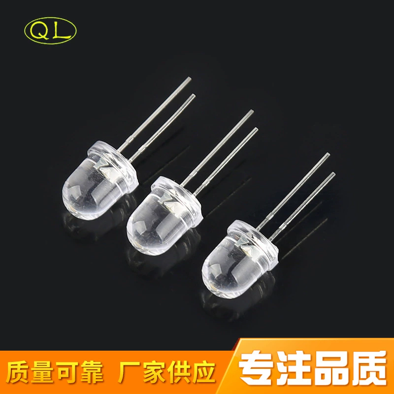 Поставщик светодиодов: светодиодные кристаллы 8 мм круглая головка, тёплый белый свет, высокая яркость, цветовая температура 3000K