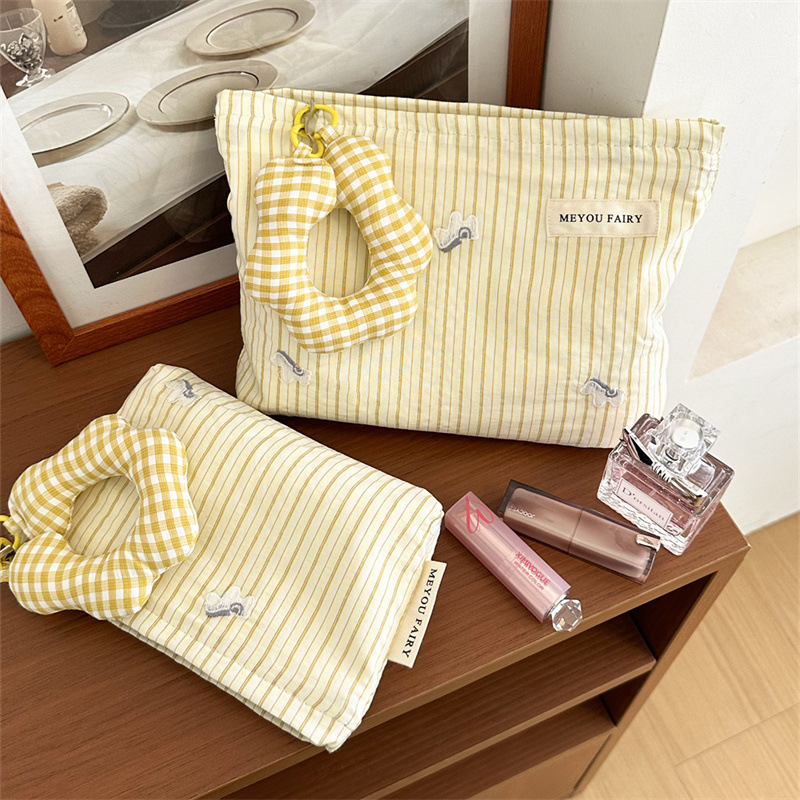 Small Makeup Bag, Large Capacity Portable Skincare Storage Bag, Travel Inner Bag, Touch-Up Bag, Toiletry Bag, Hand-Held