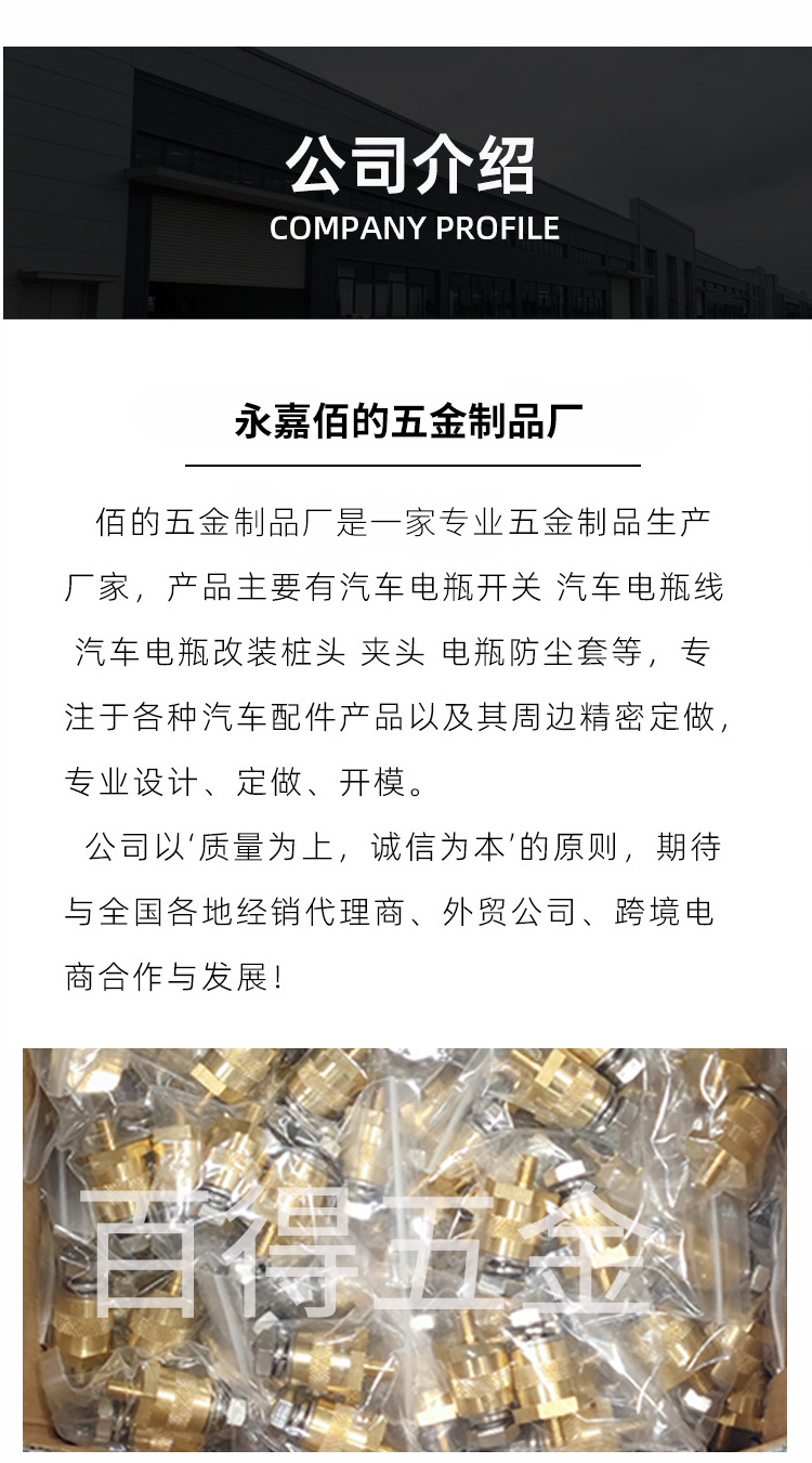 Brass M6/M8 Terminal Posts Battery Terminal Car Battery Connector Terminal Battery Maintenance and Modification Parts