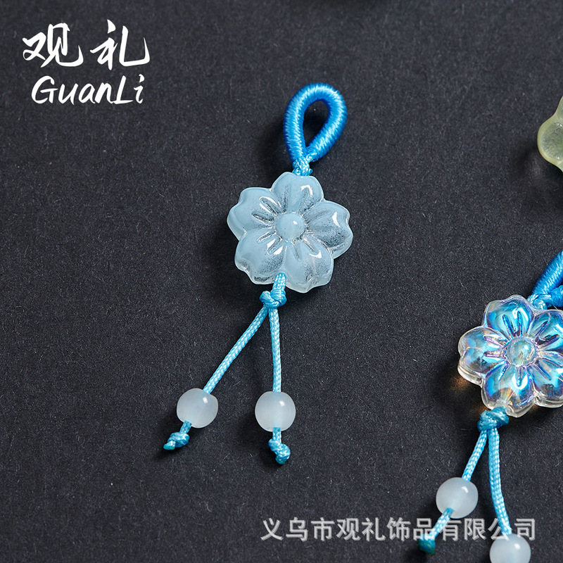 琉璃葫芦莲蓬樱花手串吊坠提溜串珠手链手工diy手绳编织饰品配件|undefined