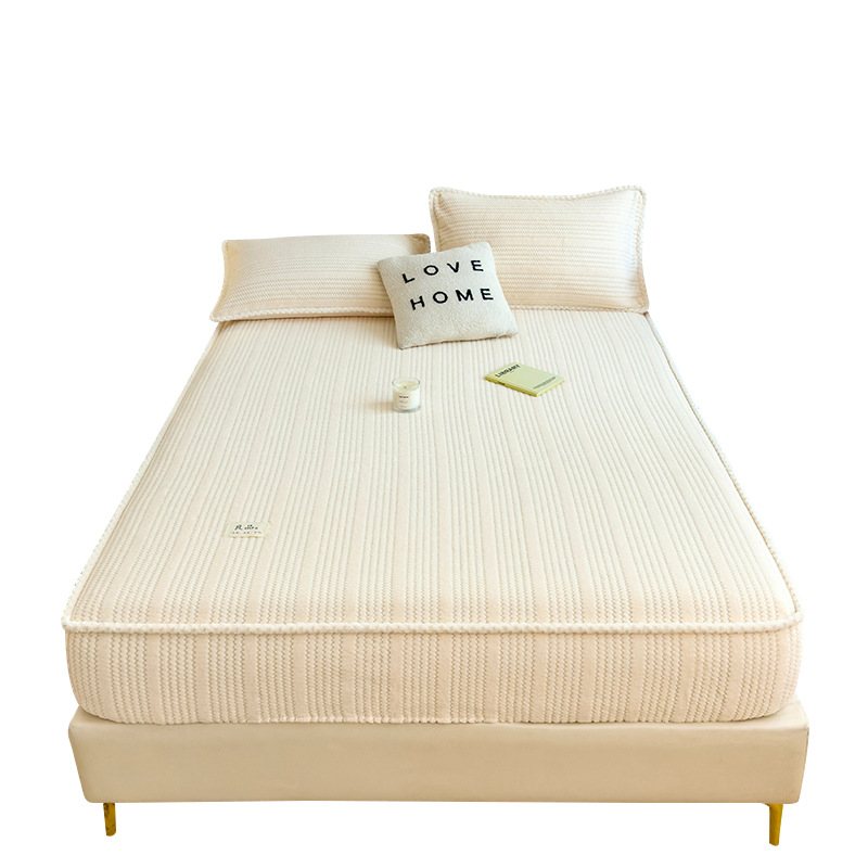 Añadir camelón y leche gruesa cama camelón cubierta de invierno 2025 nuevo colchón de camelón de coral cubierta de colchón único sábanas todo incluido