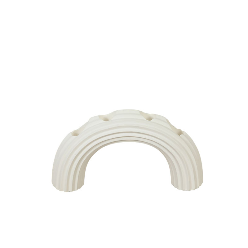 Blanco creativo candelabro de cerámica artesanía decoración moderna ins estilo cena con velas props decoraciones suaves