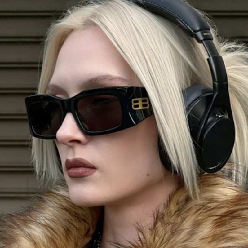 2024 nuevo estilo europeo y americano clásico retro caja letra B tiro callejero gafas de sol todo fósforo gafas de sol de protección UV para exteriores