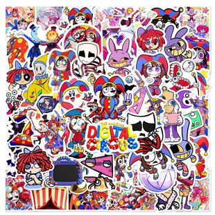 60 Magic Numbers Circus Stickers Helmet Luggage Stickers Amazing Digital Circus