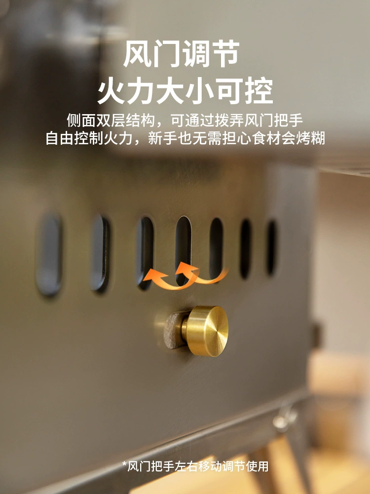 Норомин барбекю мангал для гриля зимой, чай, открытые лагеря, дикие лагеря зимой, обогрев дыма, дровяная печь, угольная печь