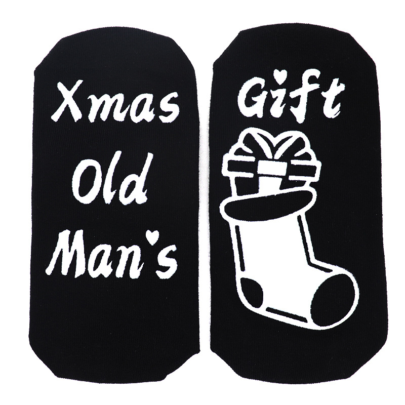 Calcetines Navideños de Santa Claus en Existencia, Calcetines de Navidad para Hombre y Mujer de Amazon, Calcetines Antideslizantes hasta la Pantorrilla con Letras, Artículo Popular de Navidad