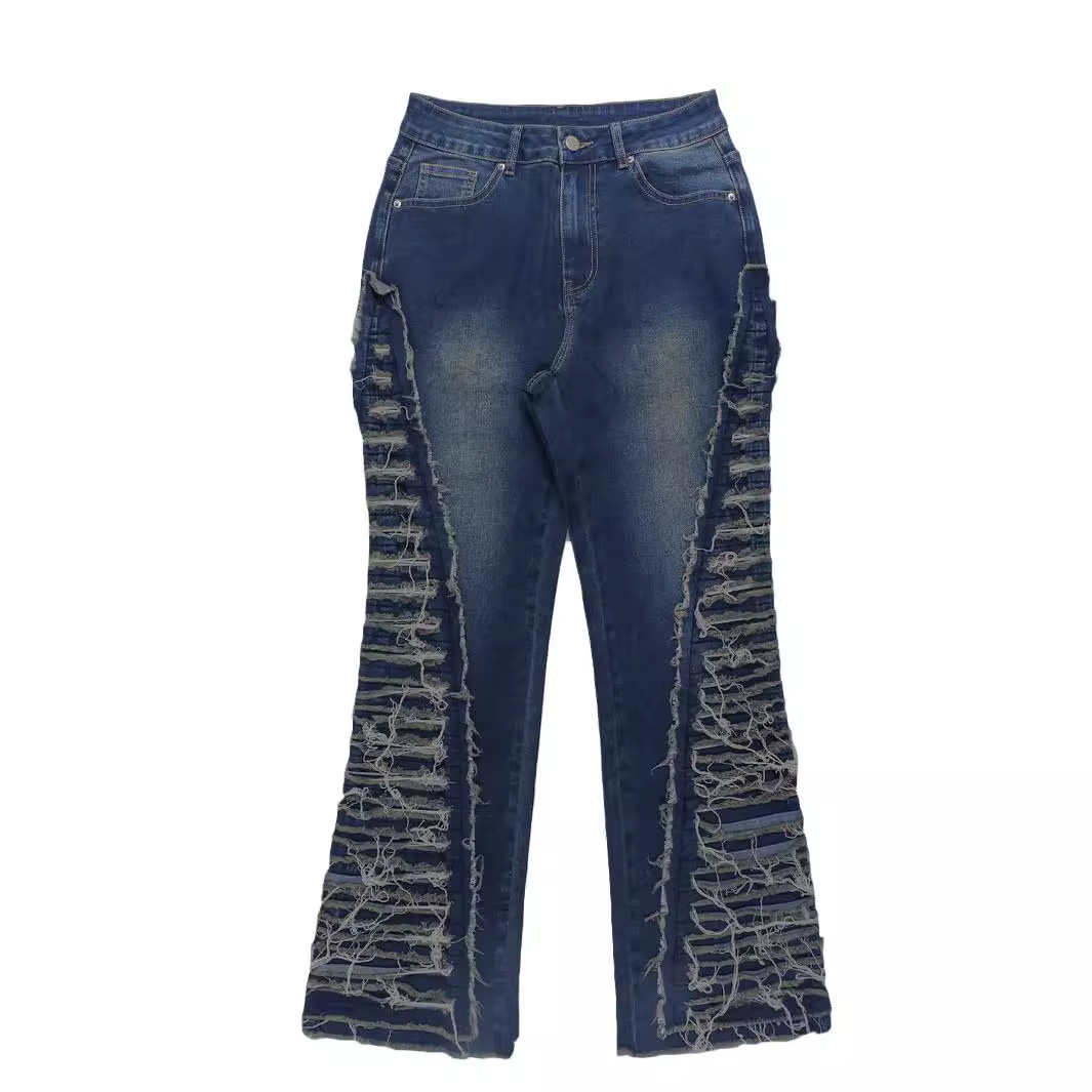 Trendy High Waist Wide Leg Jeans For Women - Slim Fit Stretch Denim Pants With Comfortable Loose Style_mkmklike.com