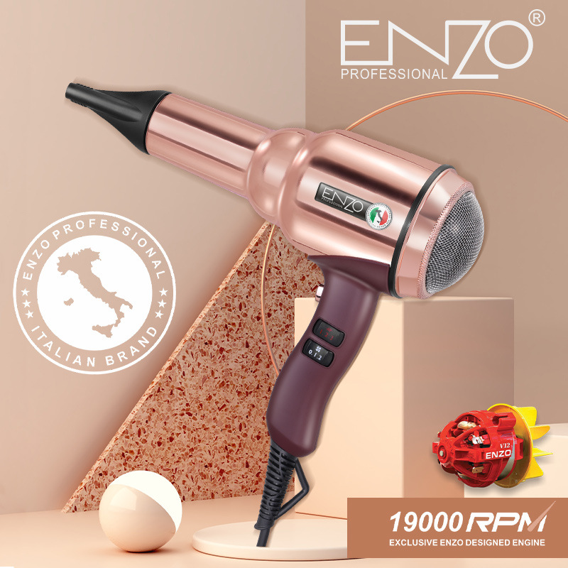 Enzo Enzo Styling Hair Dryer Stainless Steel Barber Shop Hair Salon Professional Hair Dryer High Power