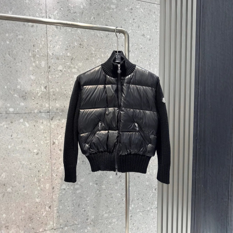24秋冬新家Monc蒙口秋冬经典羊毛袖拼接羽绒服女  白鸭绒90|undefined
