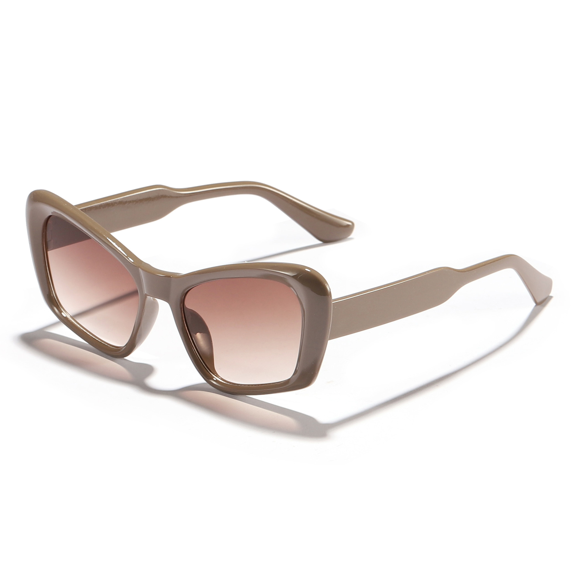 2024 nuevas gafas de sol europeas y americanas gafas de sol de ojo de gato de montura grande personalidad gafas de sol de viento ins sunglasses