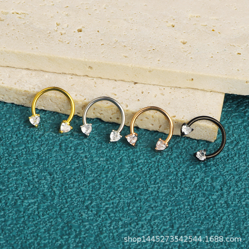 Labret piercing jewelry detail image