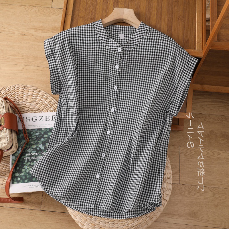 Japanese Style Niche Cotton and Linen Shirt Women's Summer Loose, Comfortable and Casual Sleeveless Top Trendy 2024 Summer Shirt