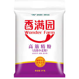 香满园 面粉 高筋精粉5KG高筋面粉粉烘焙小麦粉面包粉家用10斤装