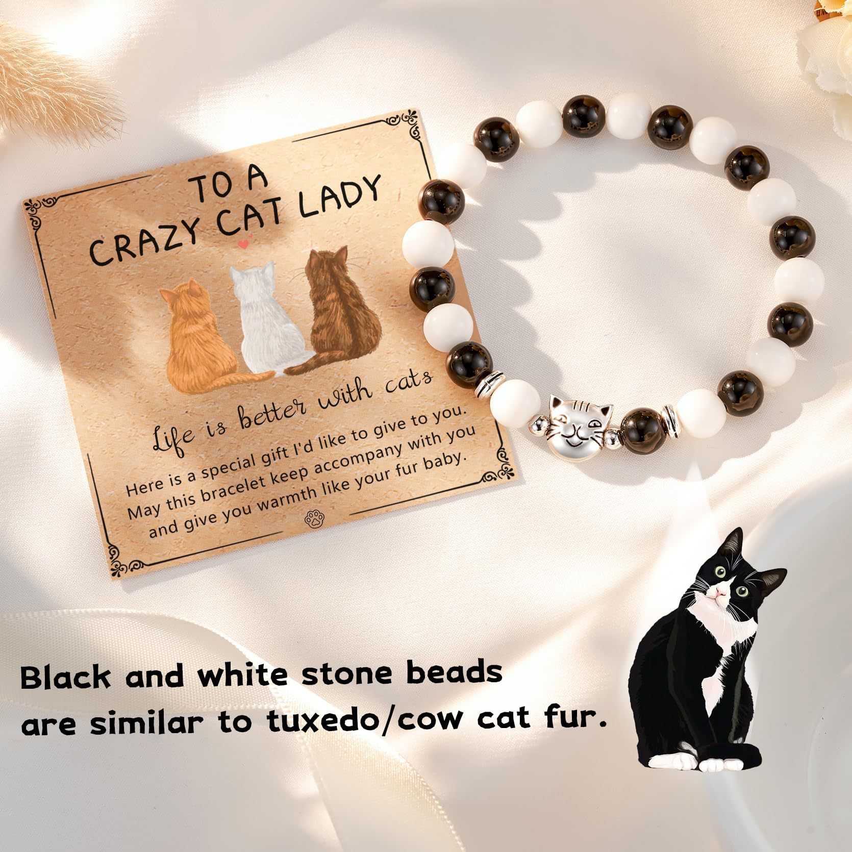 Cat Pattern Simple Style Cat Alloy Stone Unisex Bracelets