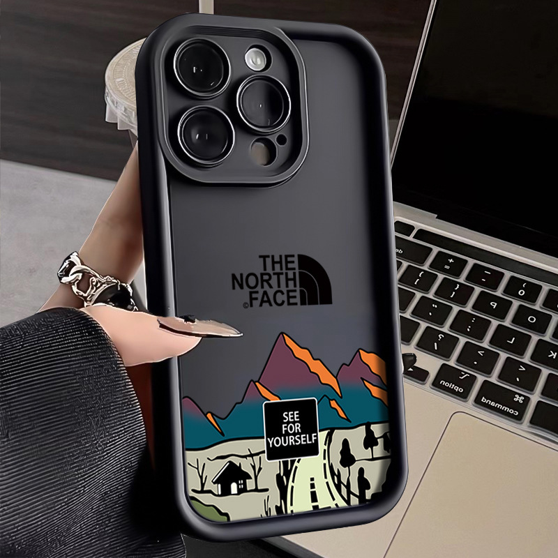 Trendy North Face Compatible Apple 17 Phone Case 16E Export 15Pro Wholesale 14Plus Premium 11XS Diamond Sand