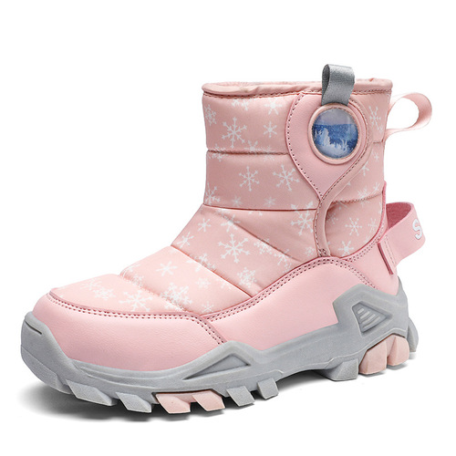Cross-border girls' snow boots manufacturer wholesale winter children's snow boots warm winter boots foreign trade boys' anti-slip cotton shoes
