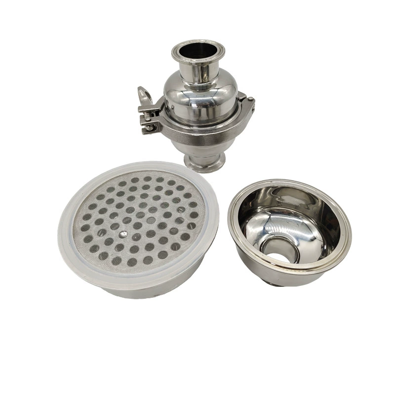 Воздушный фильтр трубы фильтра 304 нержавеющей стали быстр-загрузки сферически санитарный прям-через фильтр порта разрядки