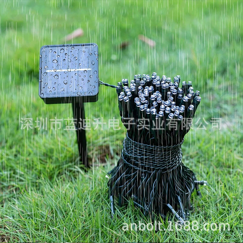 Трансграничный горячий 8-функциональный Солнечный свет Струнный светодиодный уличный праздничный цветной свет Струна Рождественский свет Сад Цветной свет