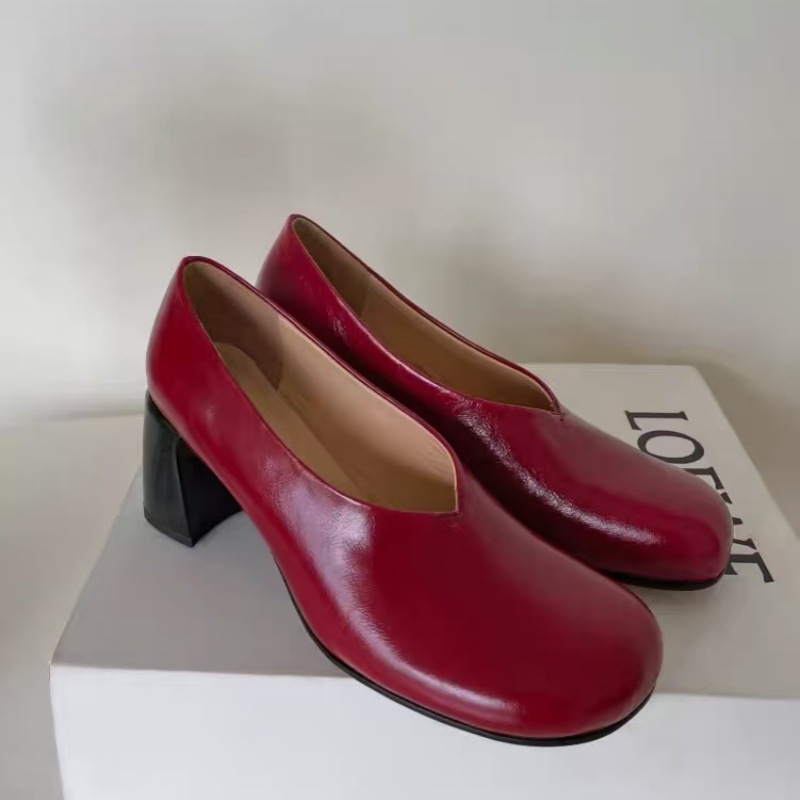 Vento de noche francés zapatos de una sola mujer primavera y verano 2026 nuevo estilo coreano retro versátil zapatos de moda de una sola pie
