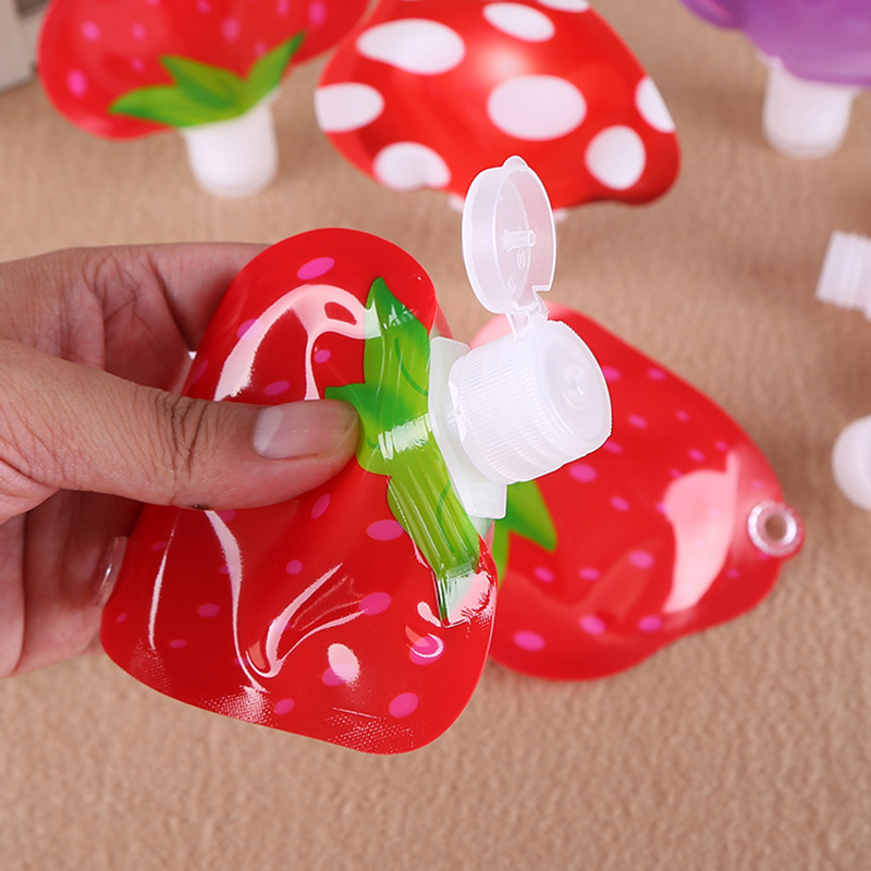 蘑菇便携化妆品液体分装袋挤压乳液沐浴露洗发水护肤品分装袋