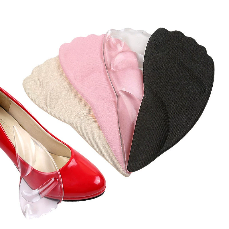 Силиконовая Накладка для передней части стопы половинного размера, противоболезненная накладка половинного размера, опорная Накладка для плоской стопы, подушка для стопы, женские туфли на высоком каблуке, нескользящая стелька