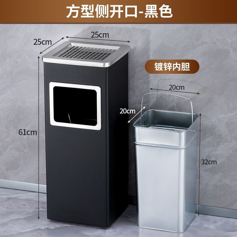 ホテルロビー用ステンレスゴミ箱、ホテル縦型灰皿、クラブショッピングモール廊下エレベーター口消煙バケツ|undefined