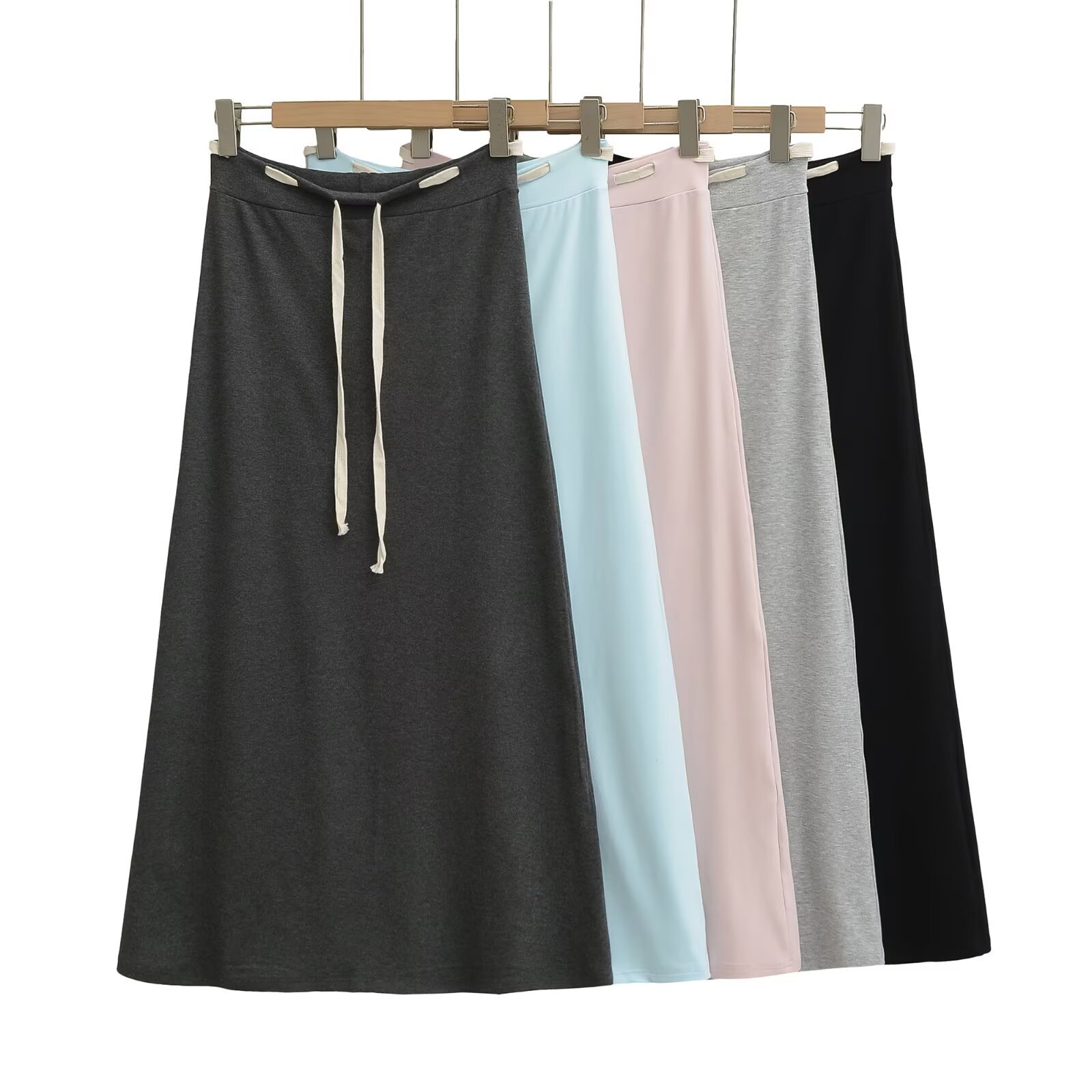 Summer sports elastic long skirt for leisure