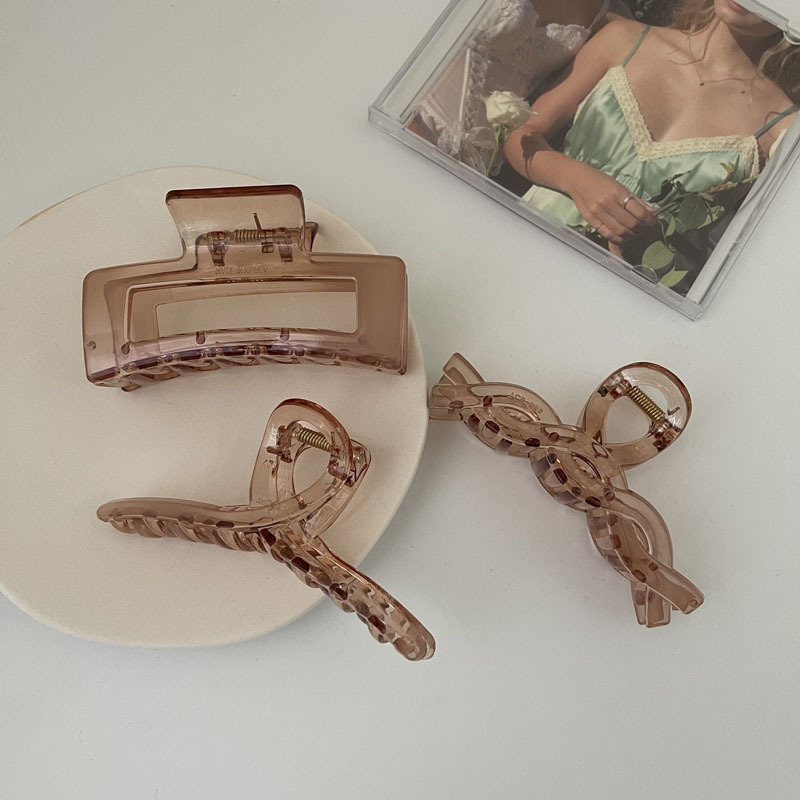 Rot und Braun gemischt clip sammlung einfache dame haar curler große zurück Löffel bad praktische clip clip_voghion.com