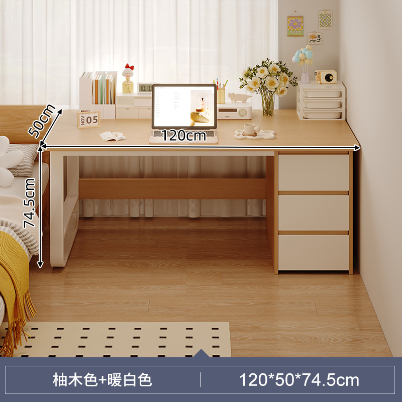 Escritorio para el hogar, simple y moderno, escritorio simple junto a la cama, escritorio de estudio para el hogar para estudiantes, combinación de mesa y silla para computadora de escritorio