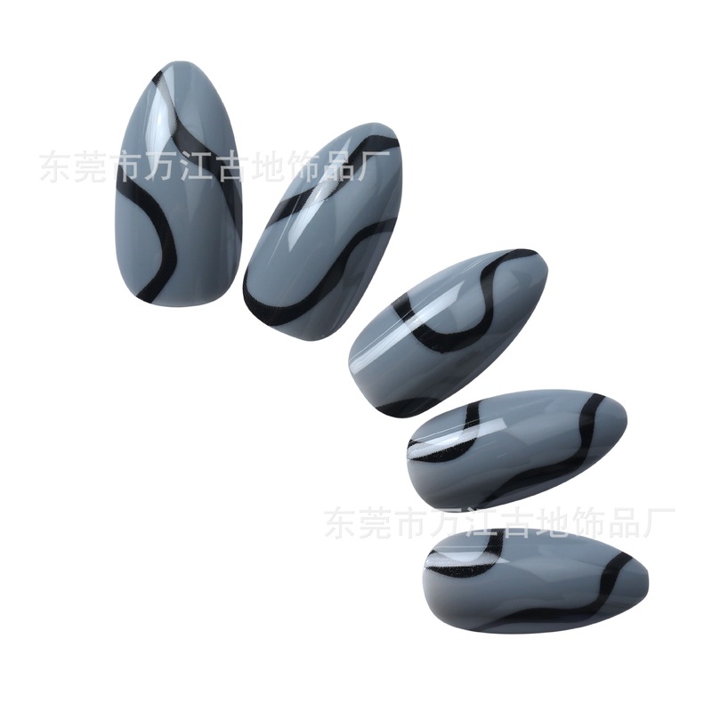 Almond Style Adult Nail French Line Printing Abs Nail Nail Producer Almond Style Adult Nail French Line Printing Abs Nail Nail Producer