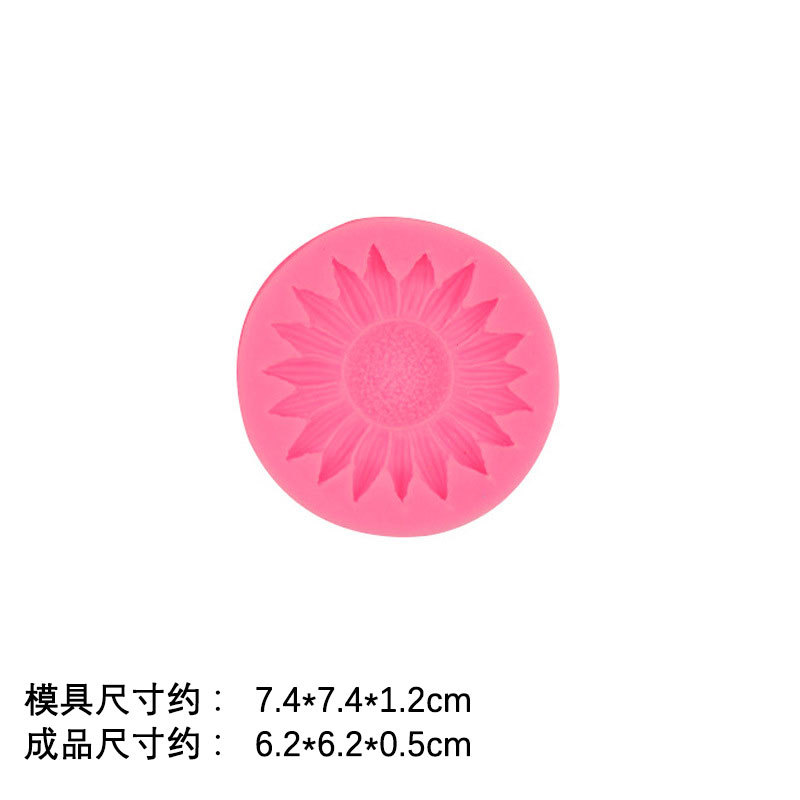 Girasol peonía crisantemo silicona fondant pastel de chocolate postre DIY hecho a mano aromaterapia coche colgante