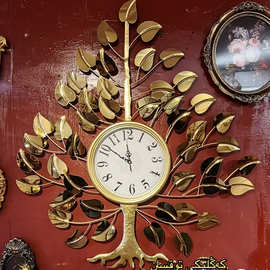 现代铁艺壁挂钟表装饰 民宿挂饰背景墙壁饰挂件墙饰挂钟创意时钟